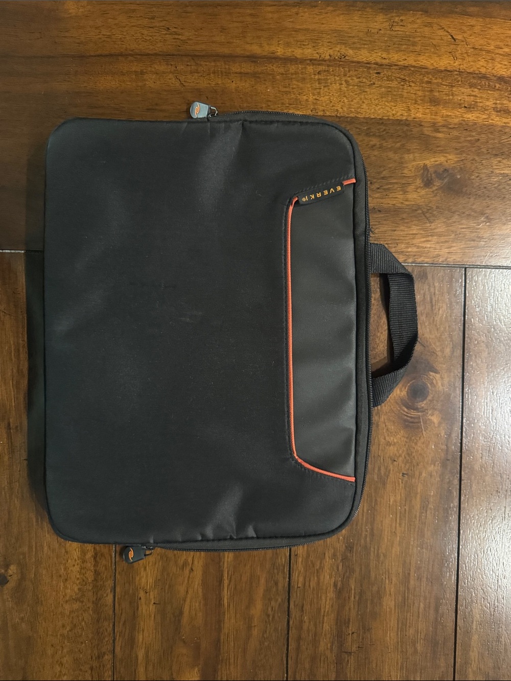 Men's Everki Black Laptop Sleeve with Orange Accent